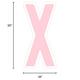 Blush Pink Letter (X) Corrugated Plastic Yard Sign, 30in